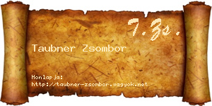 Taubner Zsombor névjegykártya